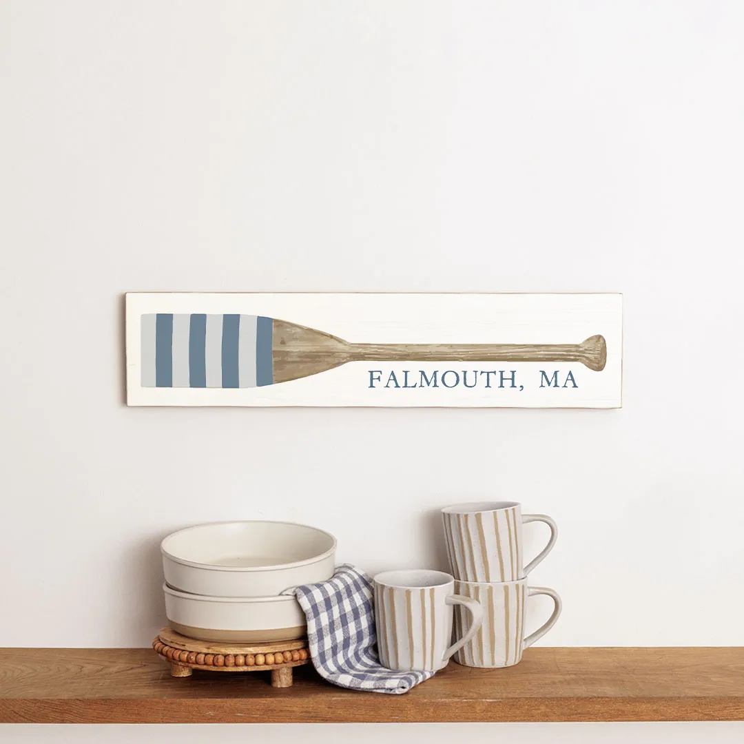 Personalized Striped Oar Barn Wood Sign