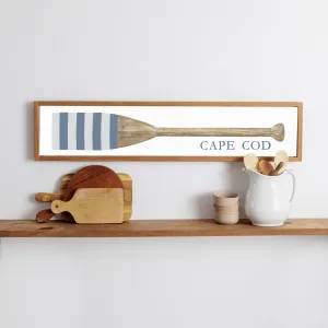 Personalized Striped Oar Framed Barn Wood Sign