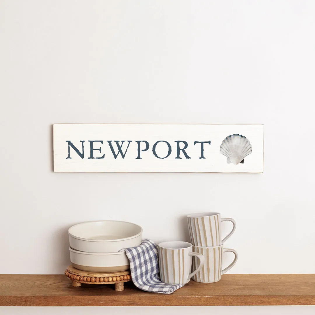 Personalized Watercolor Shell Barn Wood Sign