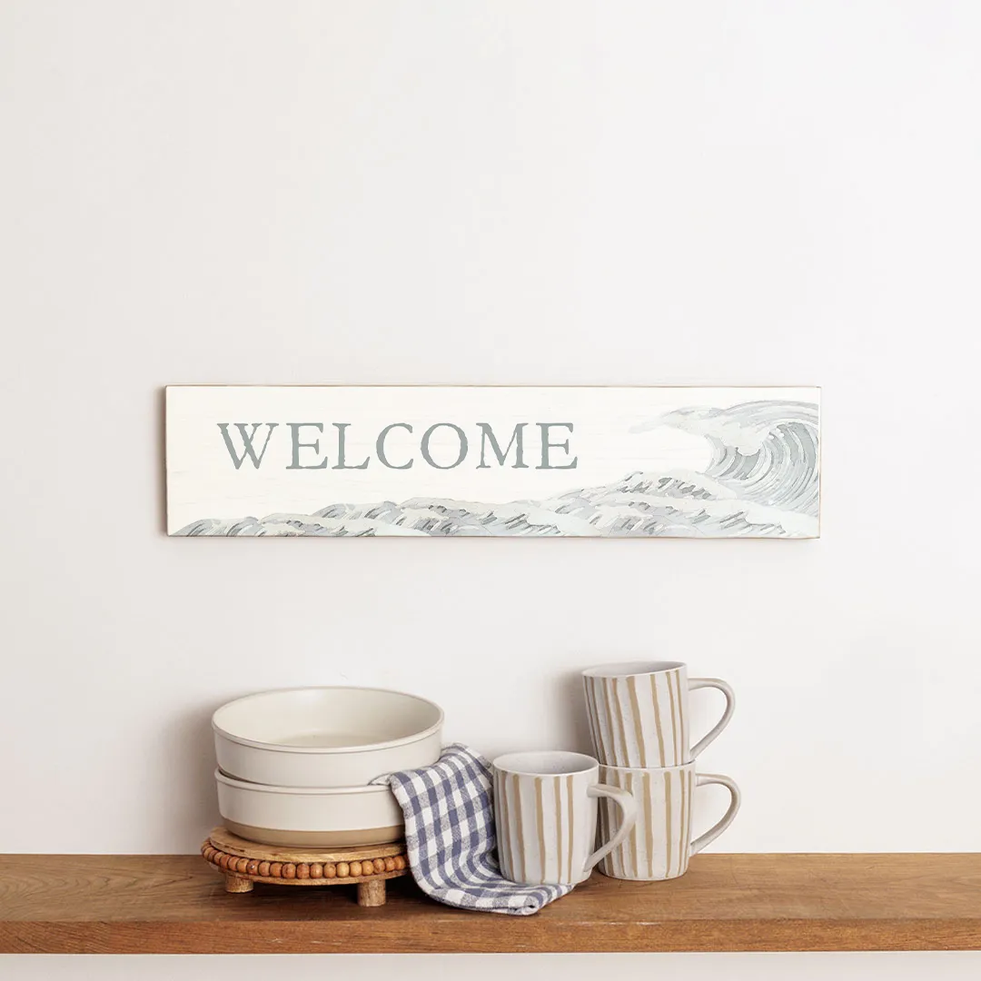 Personalized Wave Barn Wood Sign