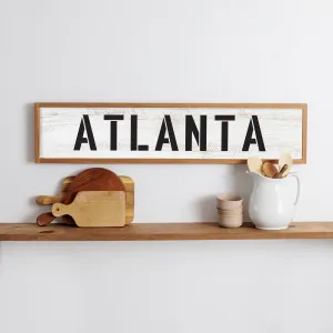 Personalized White/Black Your Word Framed Barn Wood Sign