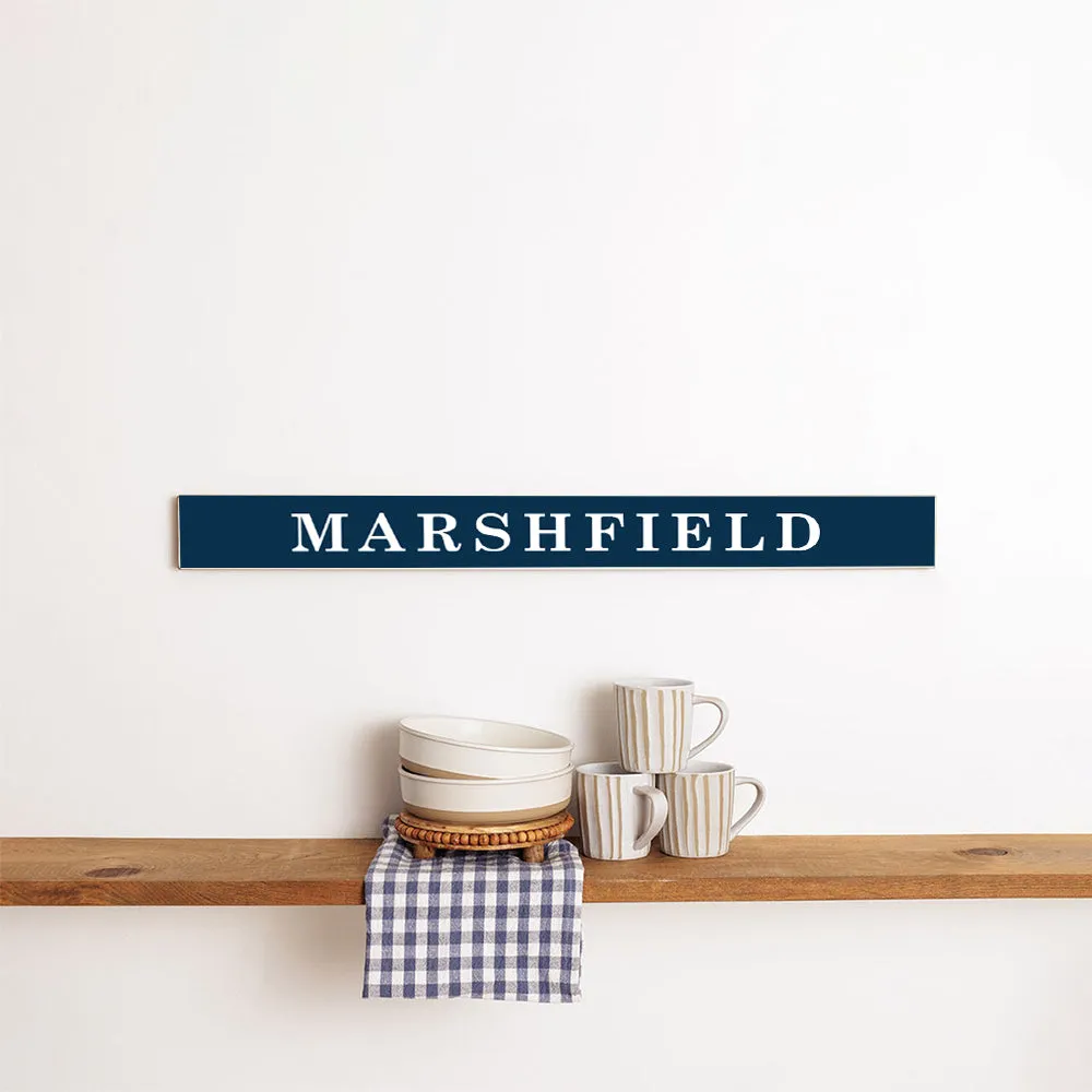 Personalized Your Word Navy/White Barn Wood Sign