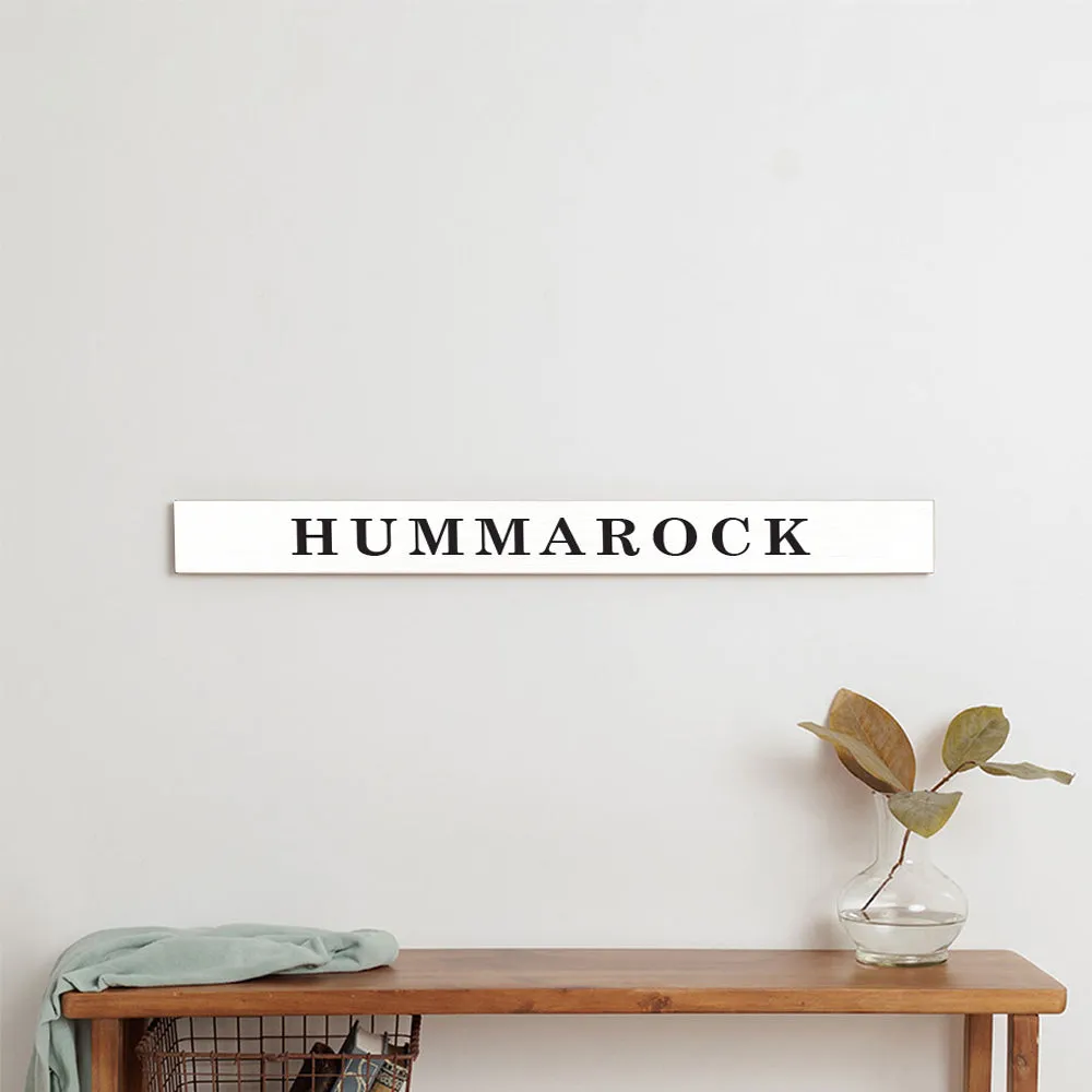Personalized Your Word White/Black Barn Wood Sign