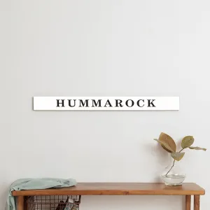 Personalized Your Word White/Black Barn Wood Sign