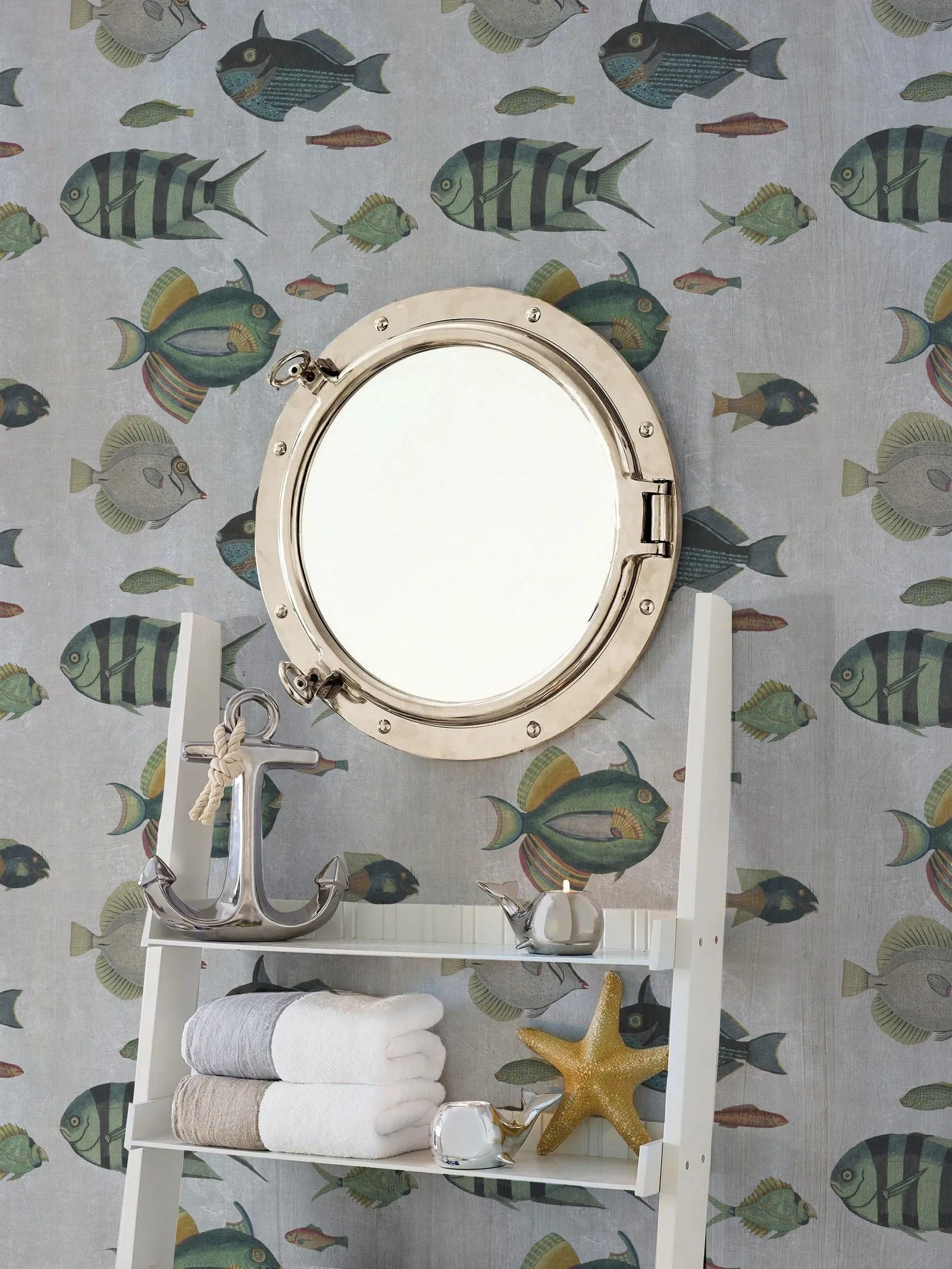 POISSONS Grey Wallpaper
