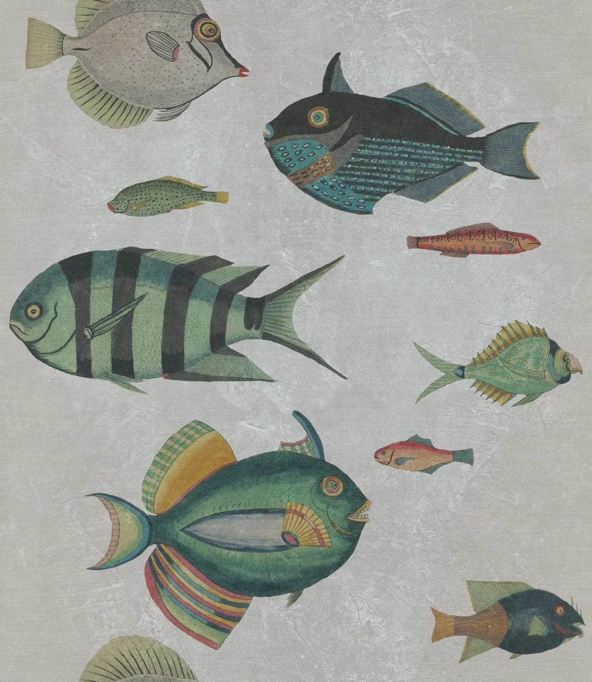 POISSONS Grey Wallpaper