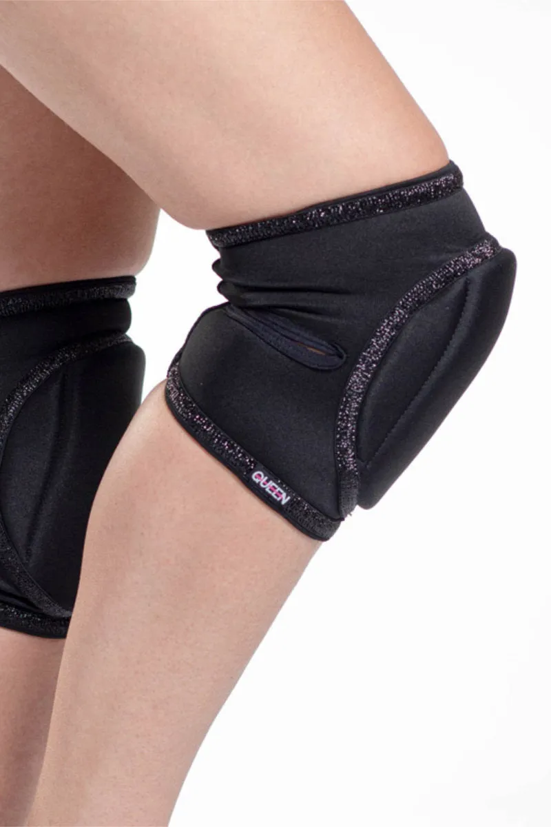 Queen Classic Kneepads - Black Sparkle