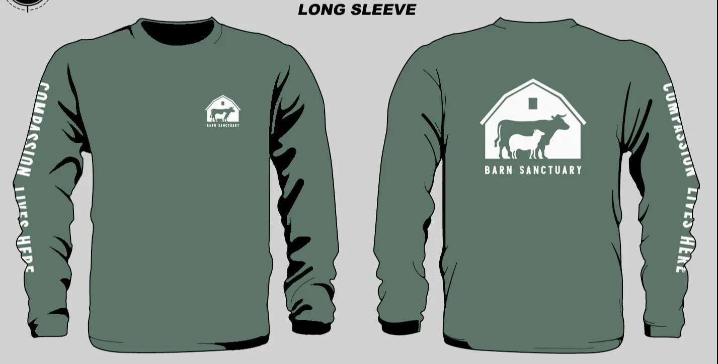 "Compassion Lives Here" Crewneck Sweatshirt - Forest Green