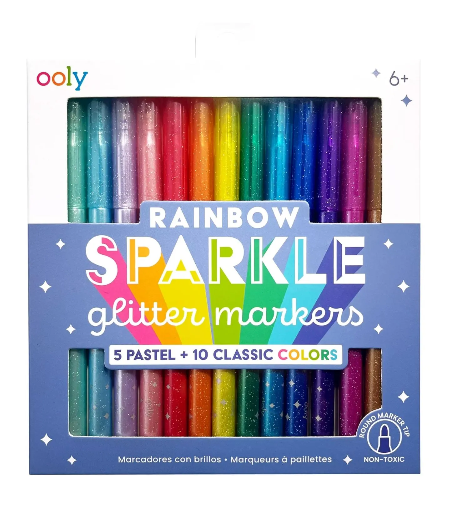 Rainbow Sparkle Glitter Markers