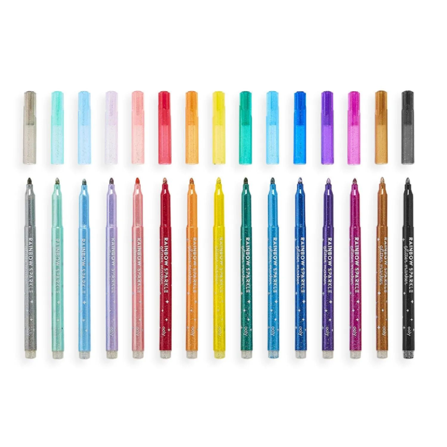 Rainbow Sparkle Glitter Markers