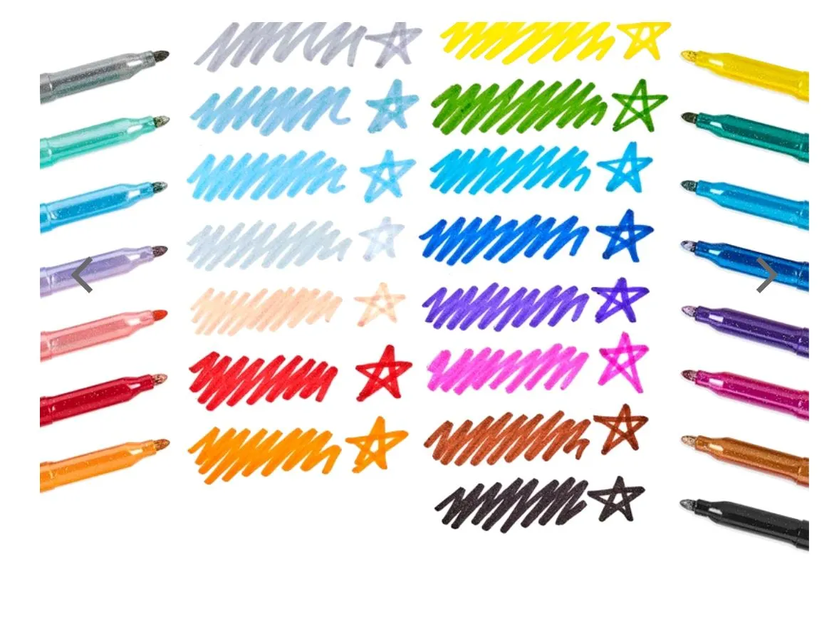 Rainbow Sparkle Glitter Markers