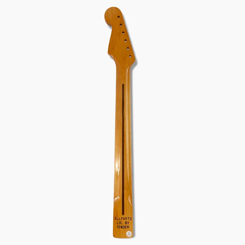 Replacement Maple Neck for Strat with Nitro Finish Topcoat, 21 frets