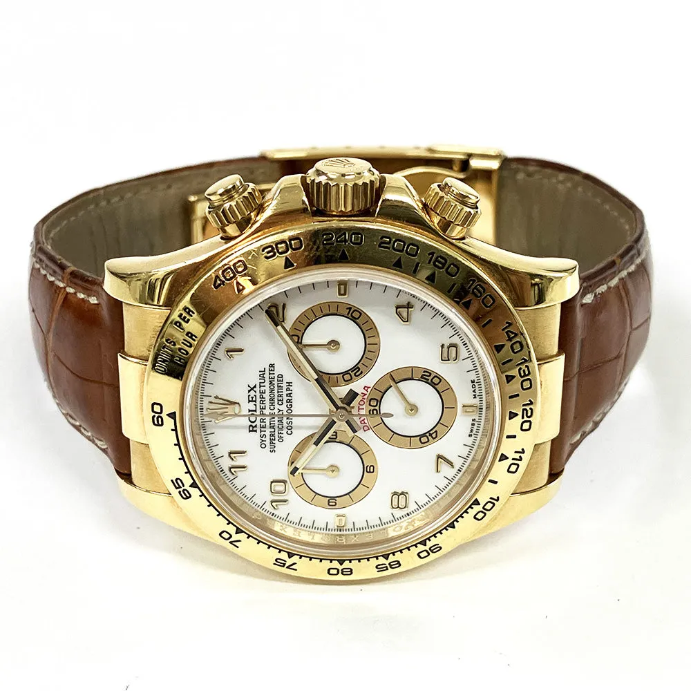 Rolex Cosmograph Daytona 116518 White Arabic Dial Mar 2008