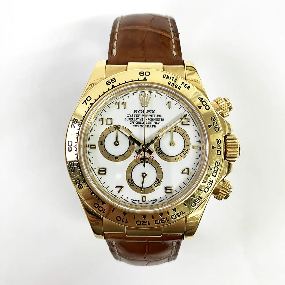 Rolex Cosmograph Daytona 116518 White Arabic Dial Mar 2008