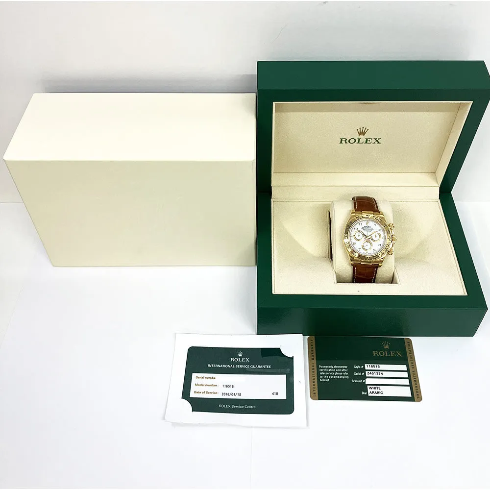 Rolex Cosmograph Daytona 116518 White Arabic Dial Mar 2008