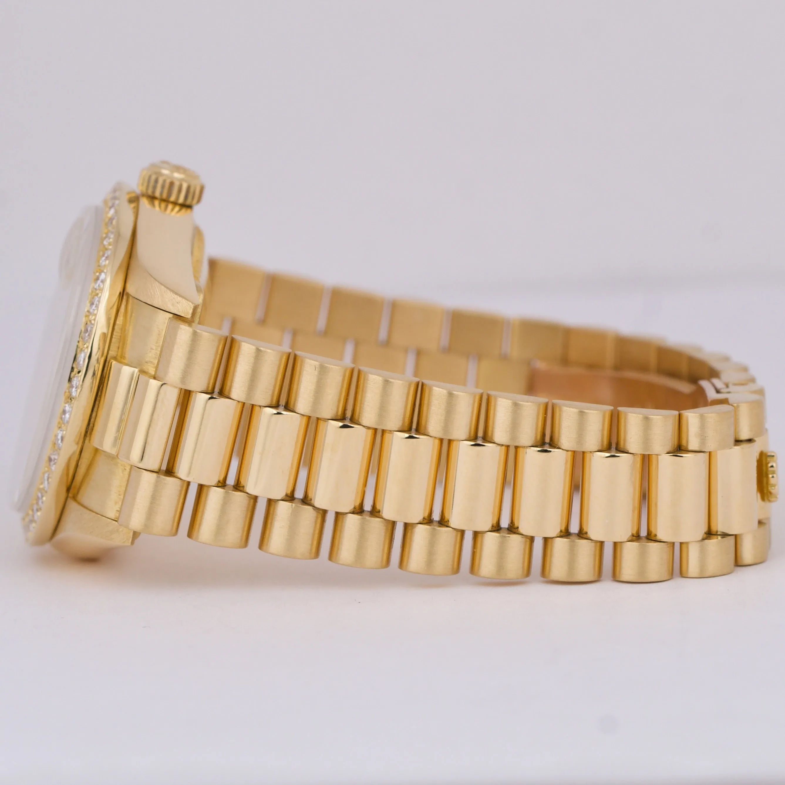 Rolex DateJust President 31mm CHAMPAGNE DIAMOND 18K Yellow Gold Date Watch 68278