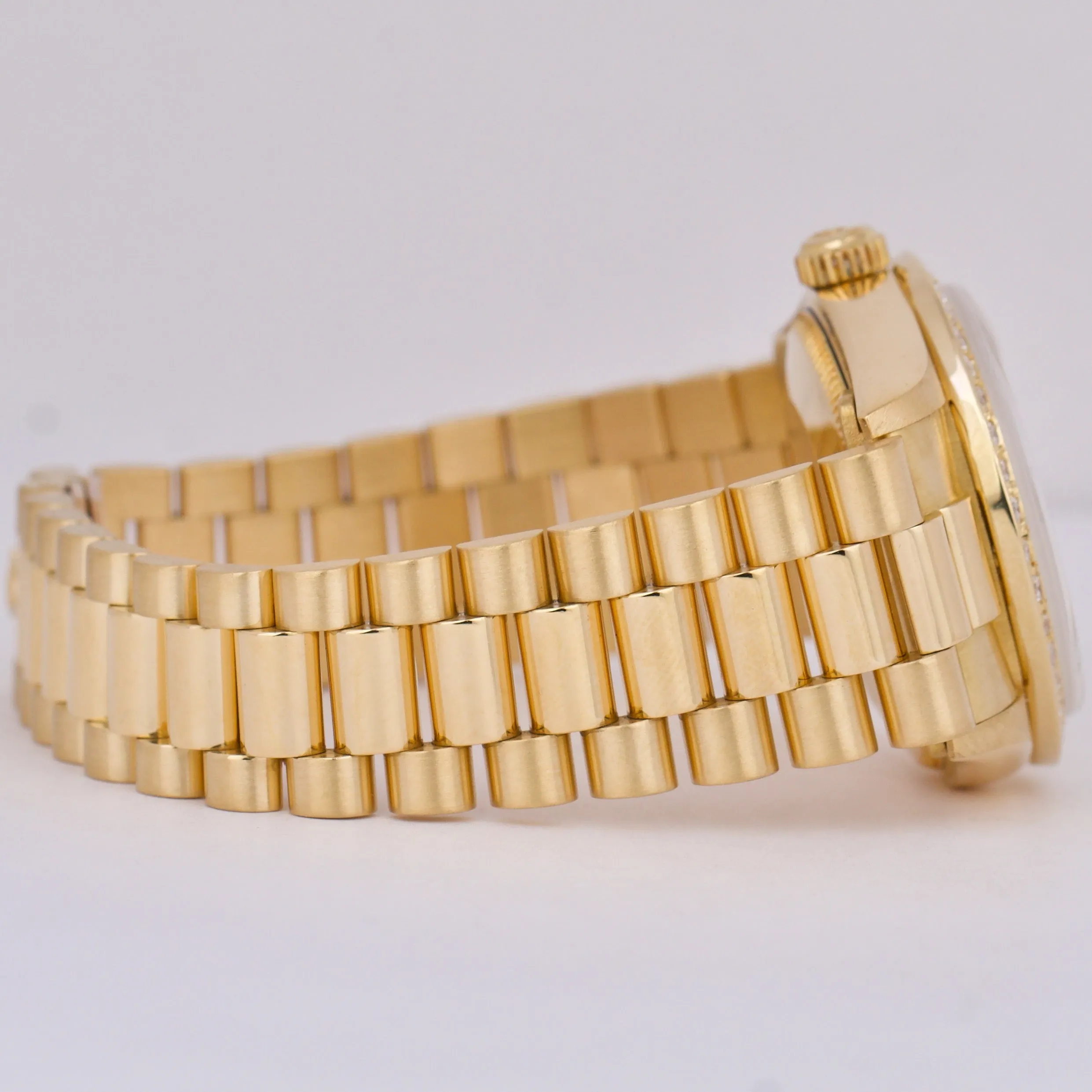 Rolex DateJust President 31mm CHAMPAGNE DIAMOND 18K Yellow Gold Date Watch 68278