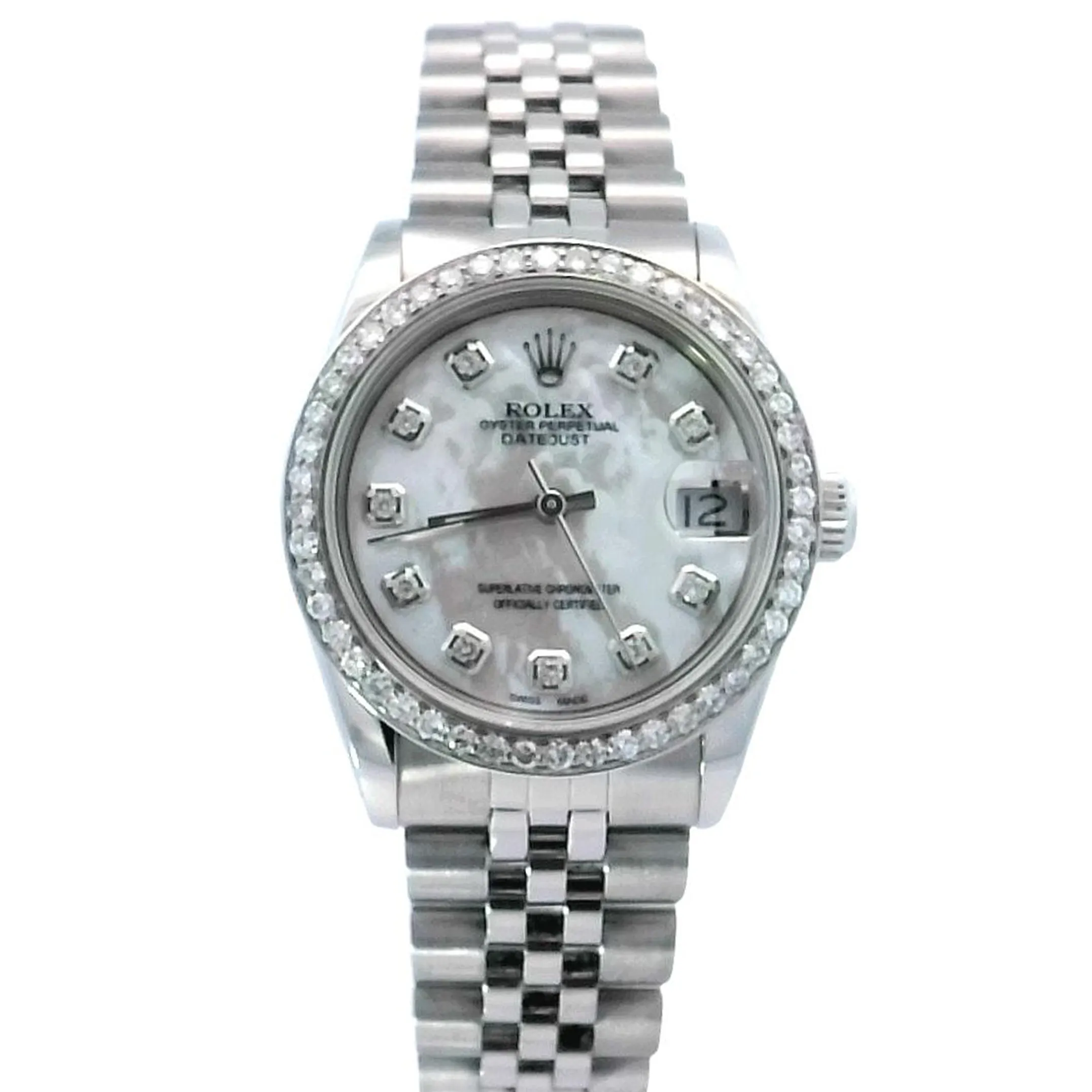 Rolex Datejust Stainless Steel 31mm White Roman Dial Watch |  Ref# 68274