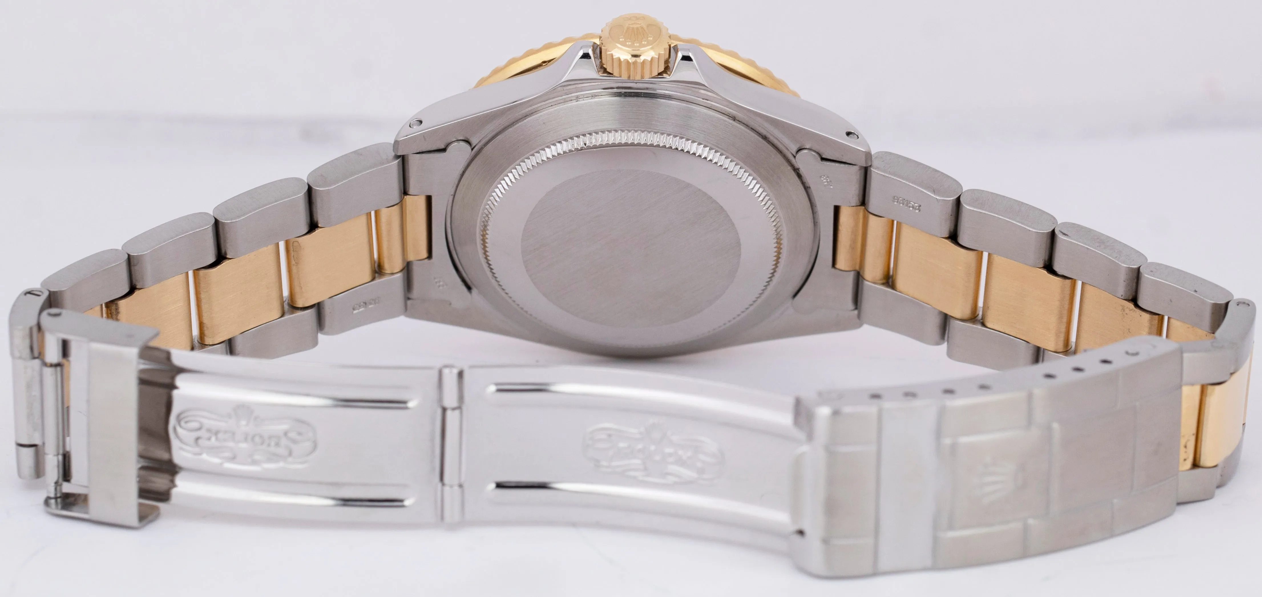 Rolex Submariner Date BLUE 18K Yellow Gold Stainless Steel 40mm 16803 Watch