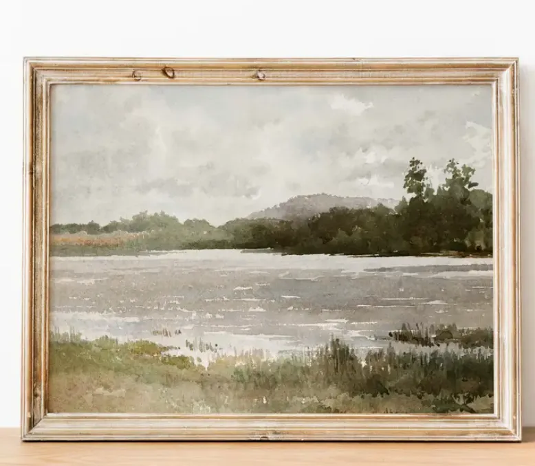 Rolling Hills Vintage Art Print