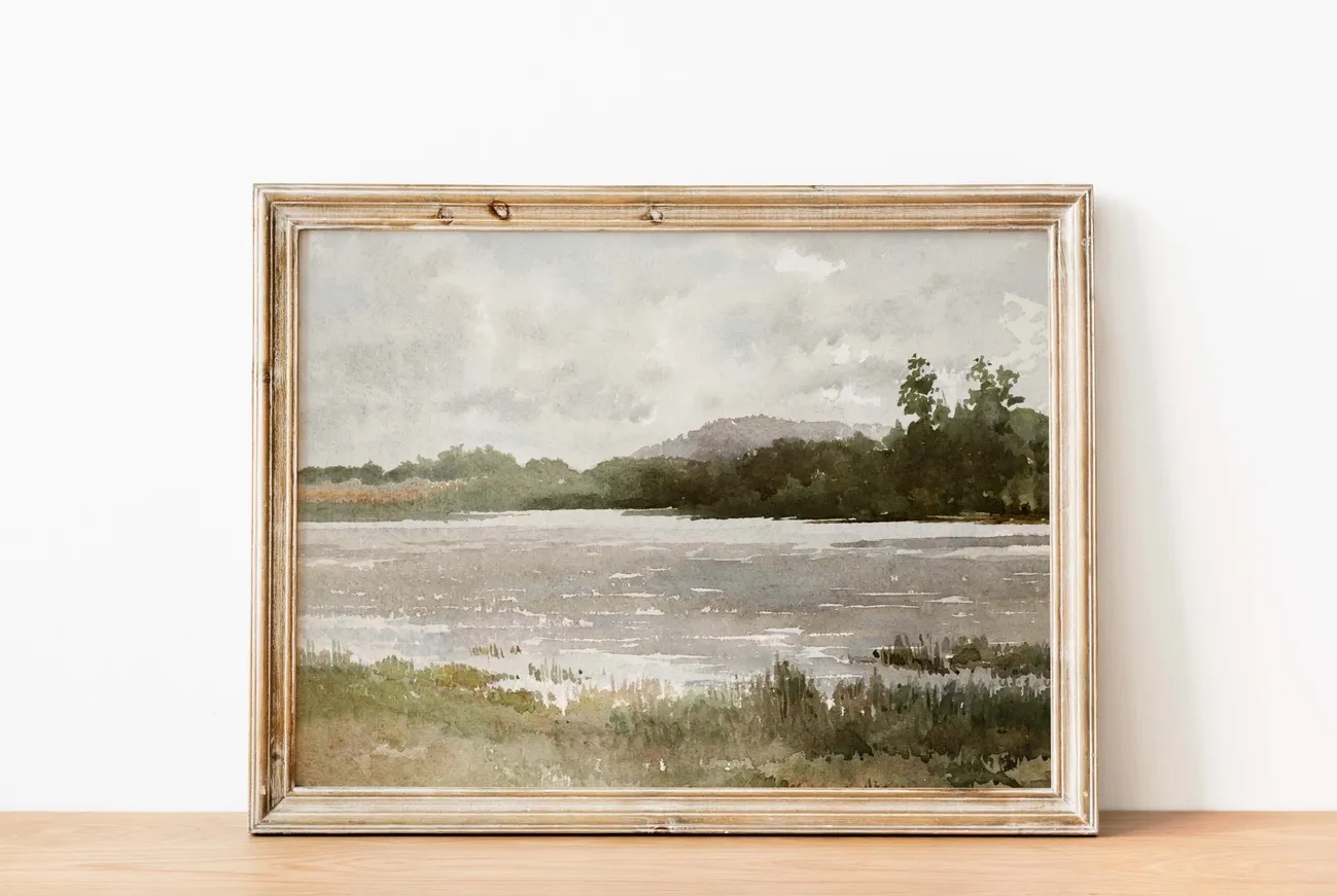 Rolling Hills Vintage Art Print