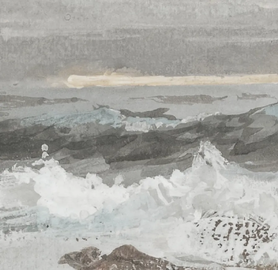 Rolling Waves Vintage Art Print