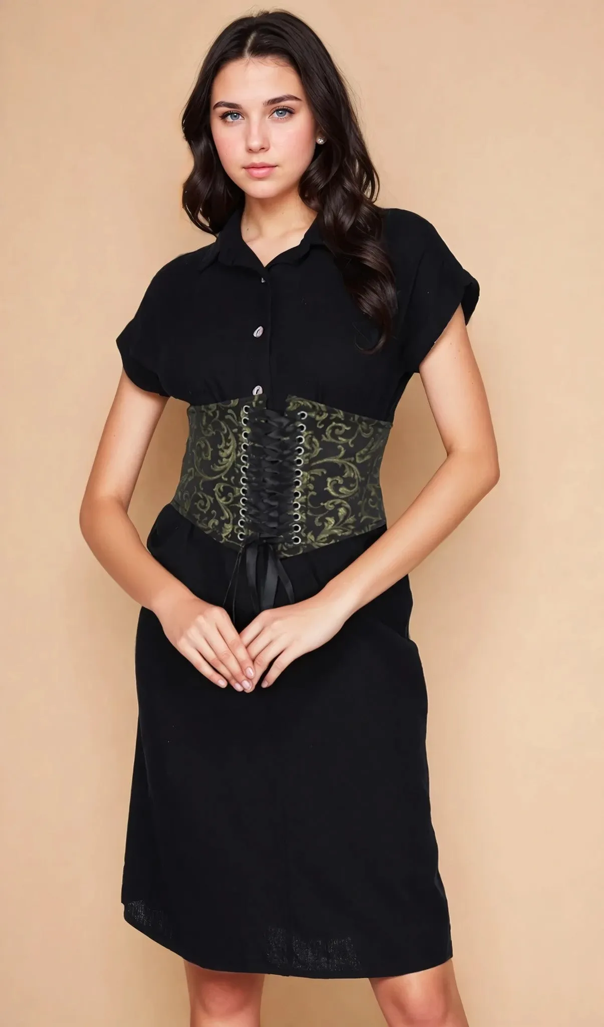 Romy Corset Inspired Brocade Belt