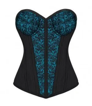 Ronnie Brocade Overbust Fashion Corset With Cups