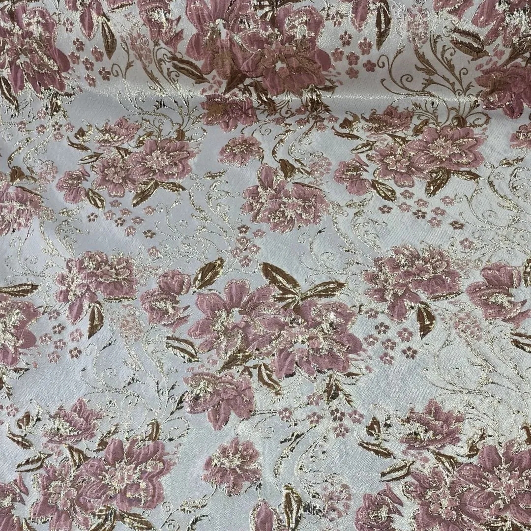 Rosa Brocade Fabric Dusty 150cm