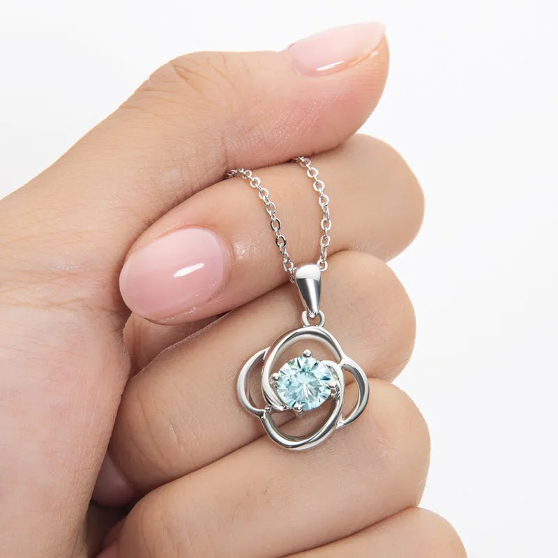 Round Brilliant Cut Moissanite Diamond Pendant Necklace