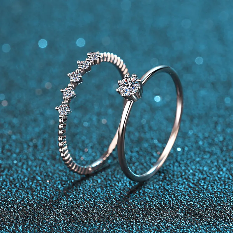Round Cut Moissanite Diamond Bridal Ring