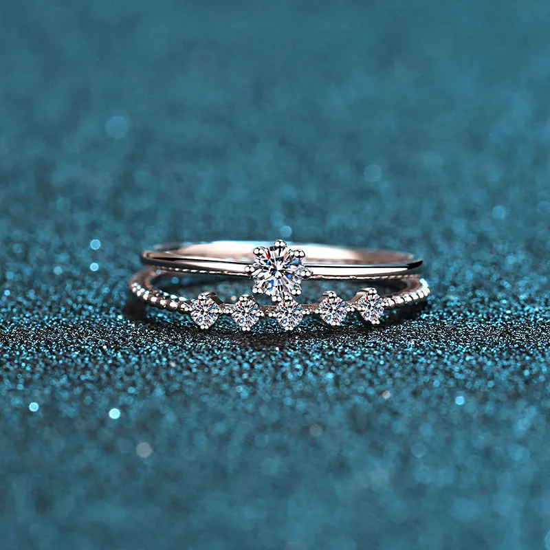 Round Cut Moissanite Diamond Bridal Ring