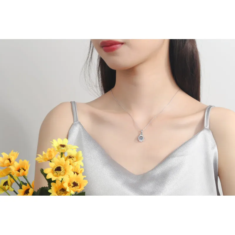Round Cut Moissanite Diamond Bulb-shaped Dancing Necklace