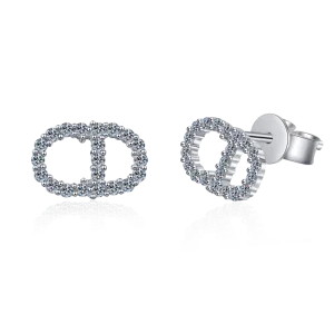 Round Cut Moissanite Diamond Earrings