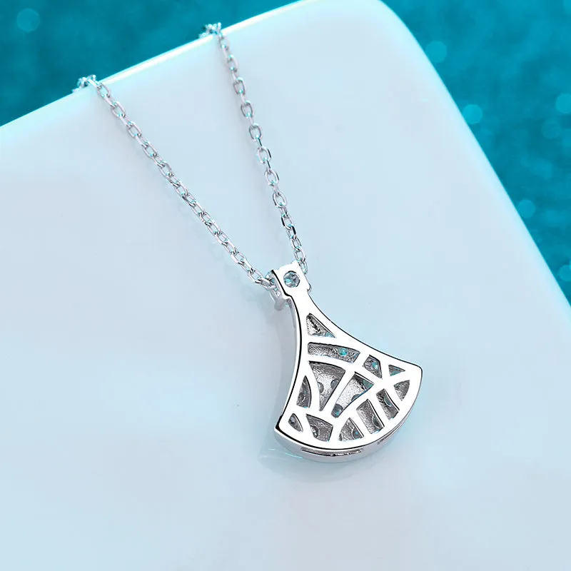 Round Cut Moissanite Diamond Small Skirt Pendant Necklace