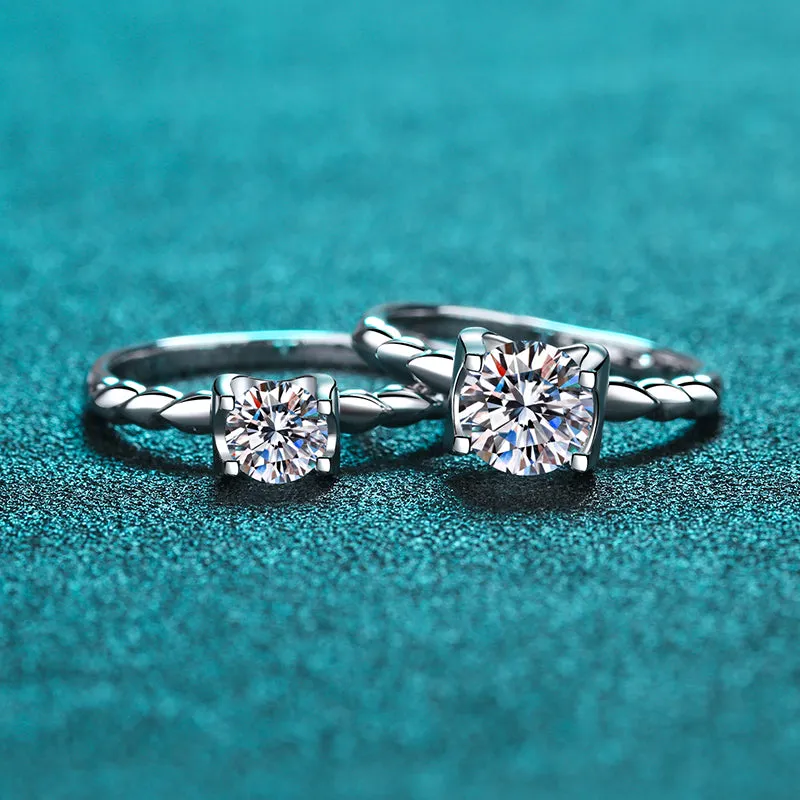 Round Cut Moissanite Diamond Solitaire Ring