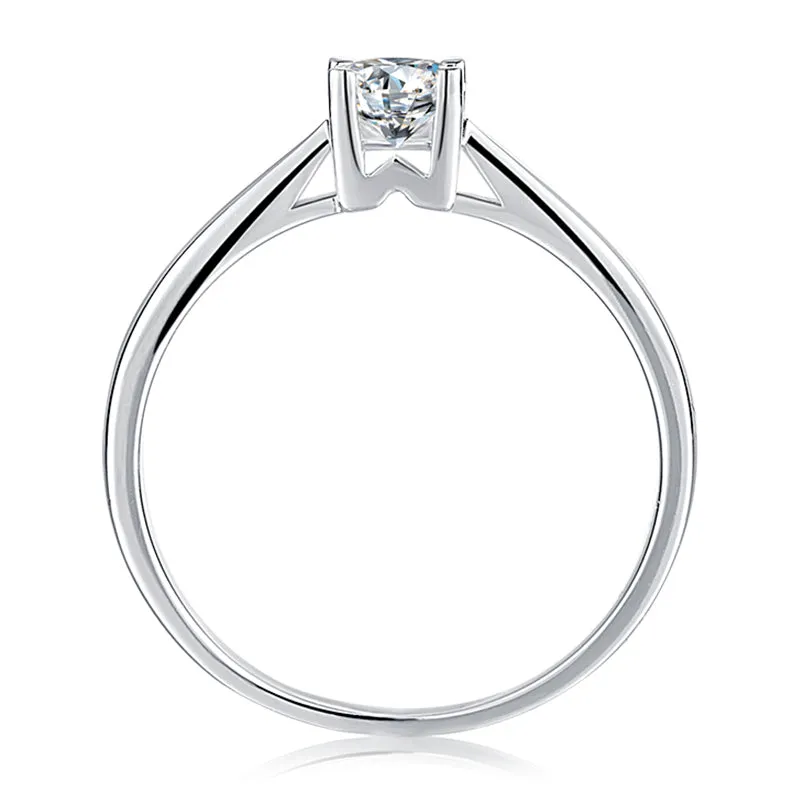 Round Cut Moissanite Diamond Solitaire Ring