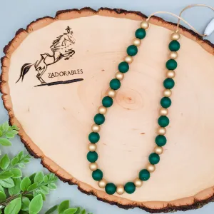 RTS | OOAK | Gold and Evergreen Classic Necklace
