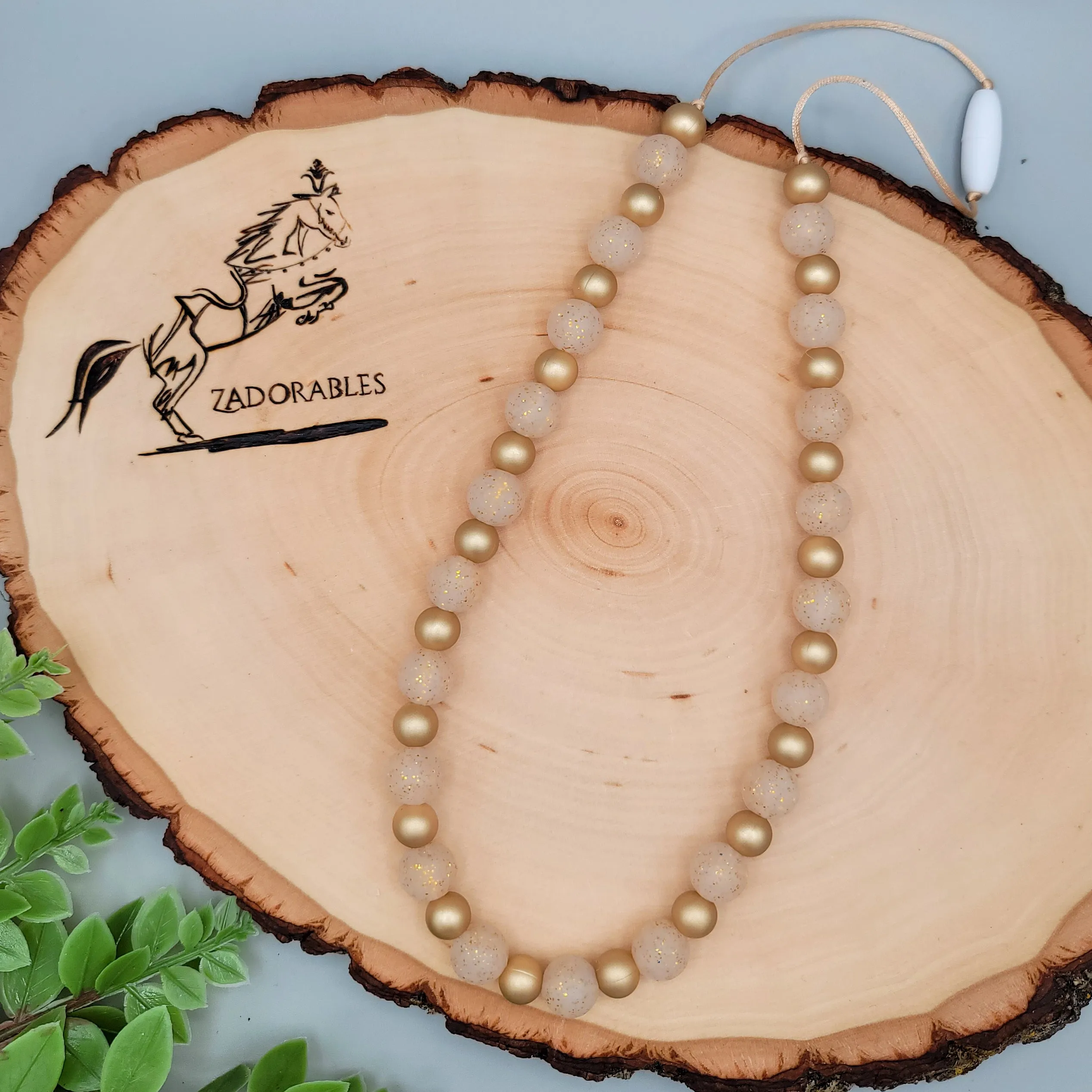 RTS | OOAK | Gold and Glitter Classic Necklace