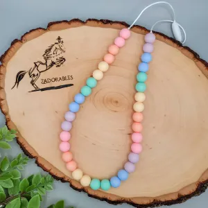 RTS | OOAK | Speckled Pastel Rainbow Classic Necklace