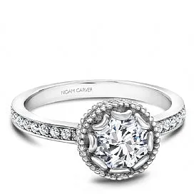 Shared Prong Engagement Ring R002-01WM