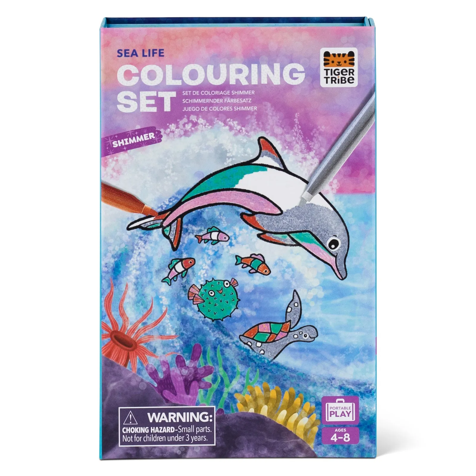 Shimmer Colouring Set - Sea Life - 4 