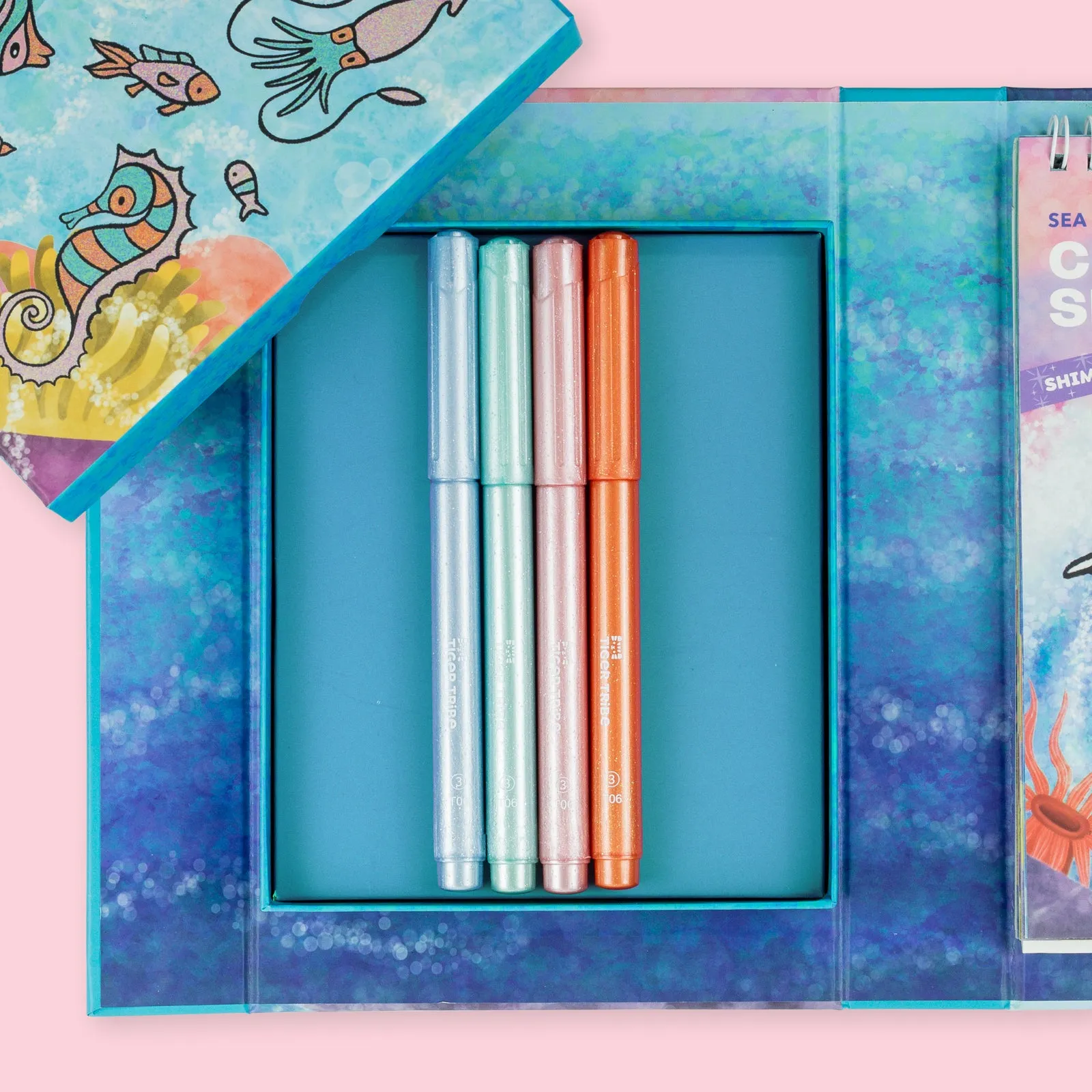 Shimmer Colouring Set - Sea Life - 4 