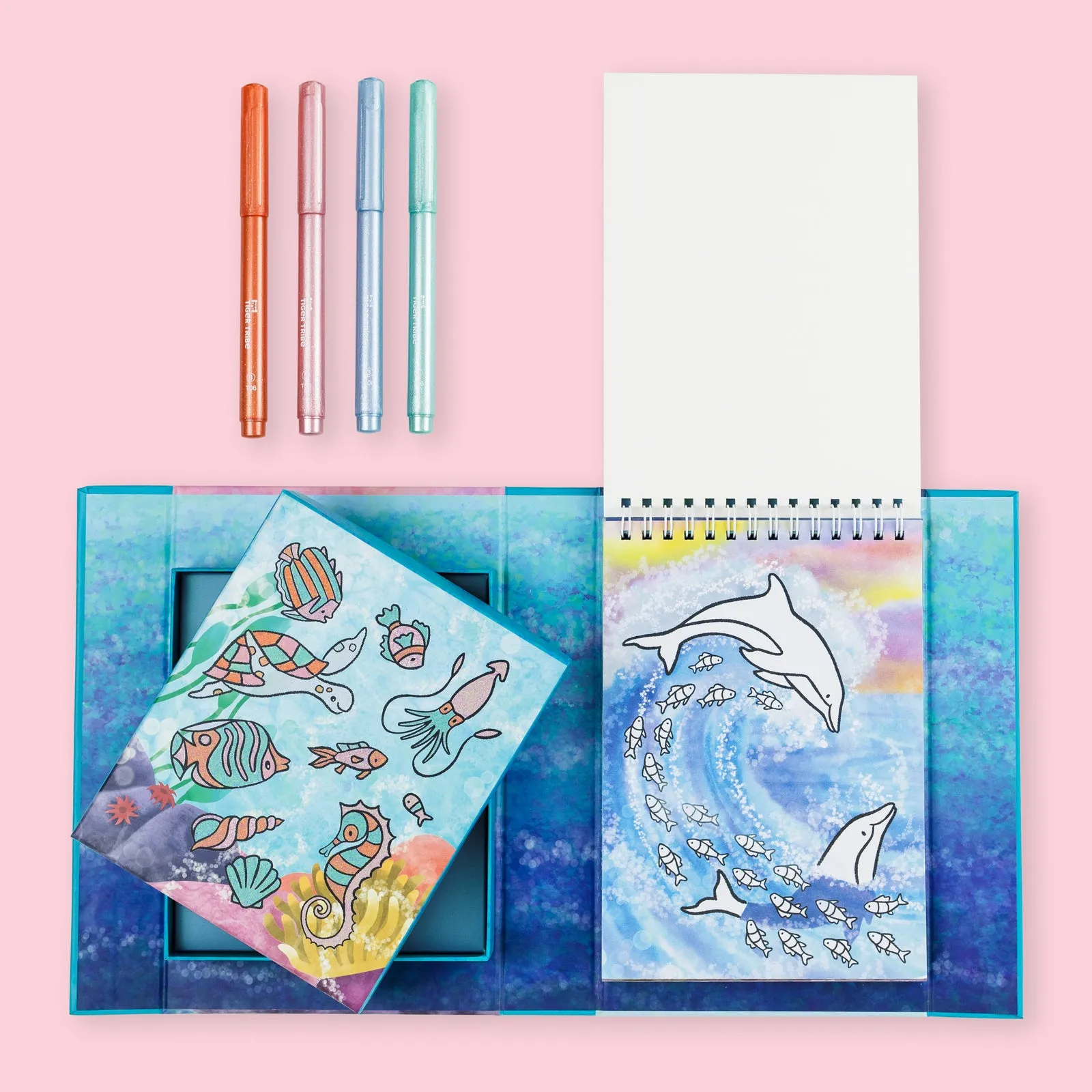 Shimmer Colouring Set - Sea Life - 4 