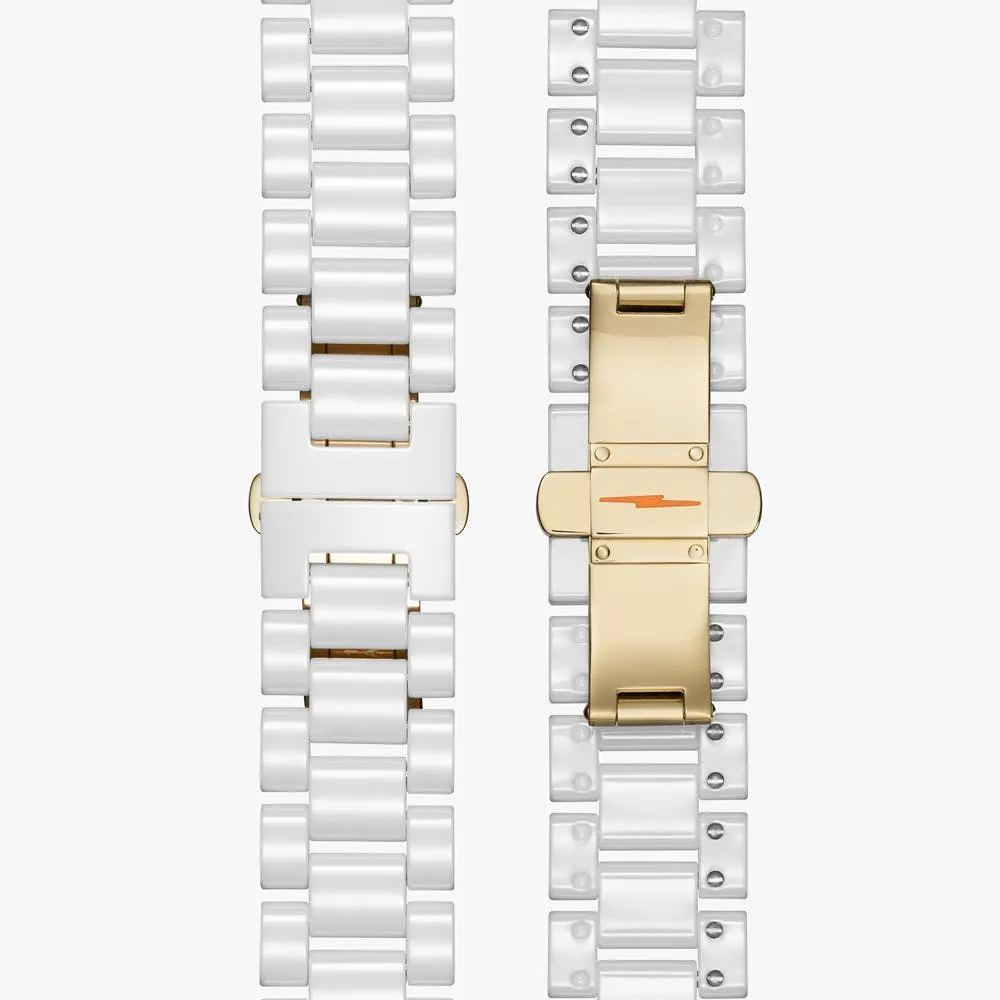 Shinola The Canfield Sport 40mm White Ceramic Bracelet S0120183152
