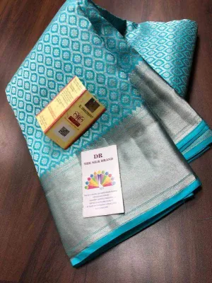 Silver Zari  Designer Kancheepuram Bridal Silk Saree