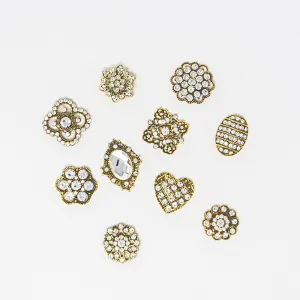 Small Sizes | Bulk Antique Bronze Rhinestone Embellishments