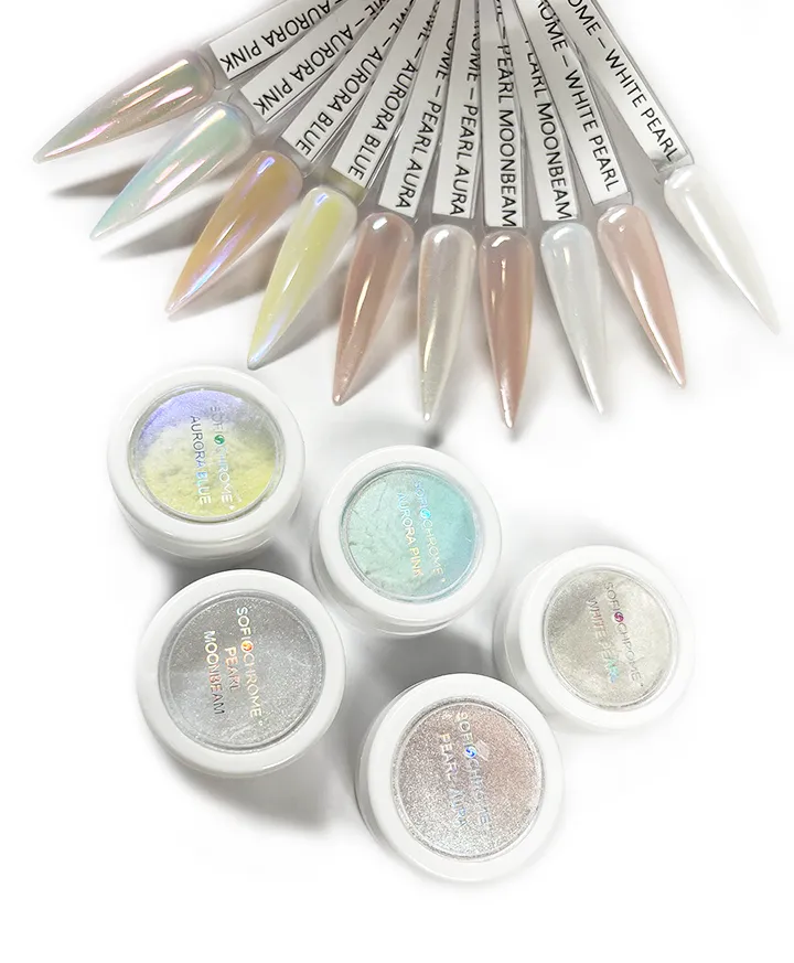 Sofi-Chrome Nail Powder - Pearl Moonbeam