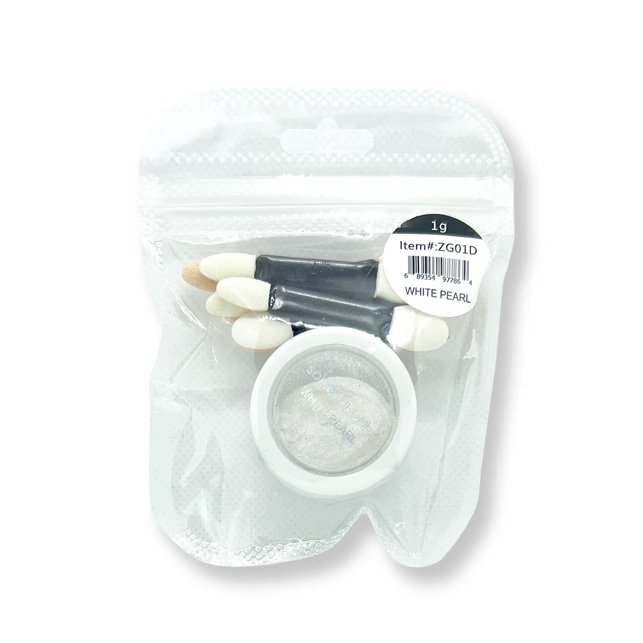 Sofi-Chrome Nail Powder - White Pearl