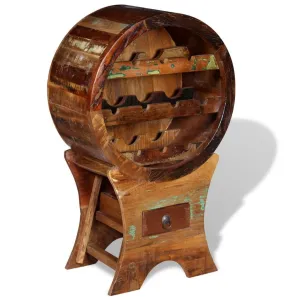 Solid Reclaimed Wood 10 Bottle Wine Rack